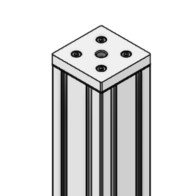 32-909014N-1SS MODULAR SOLUTIONS PNEUMATIC PLATE 90MM X 90MM WITH GASKET 1/4" NPT THREADED CENTER THRU HOLE